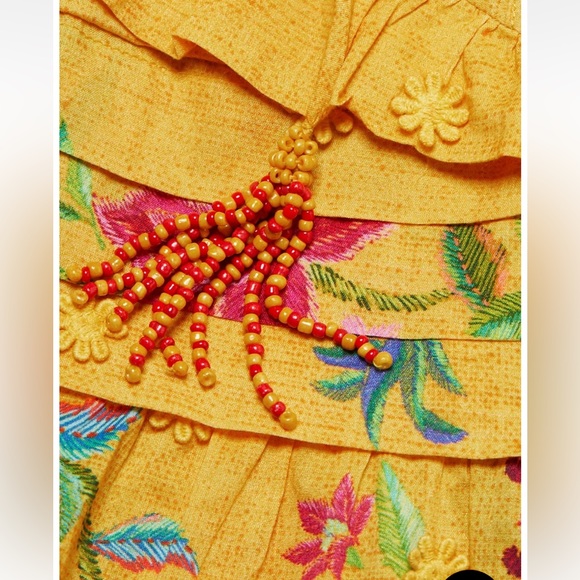 NWT FARM Rio Yellow Flower Dream Ruffle Mini Skirt- XL - Picture 4 of 11